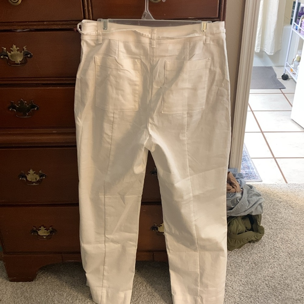 White twill work pants - Picture 3 of 6